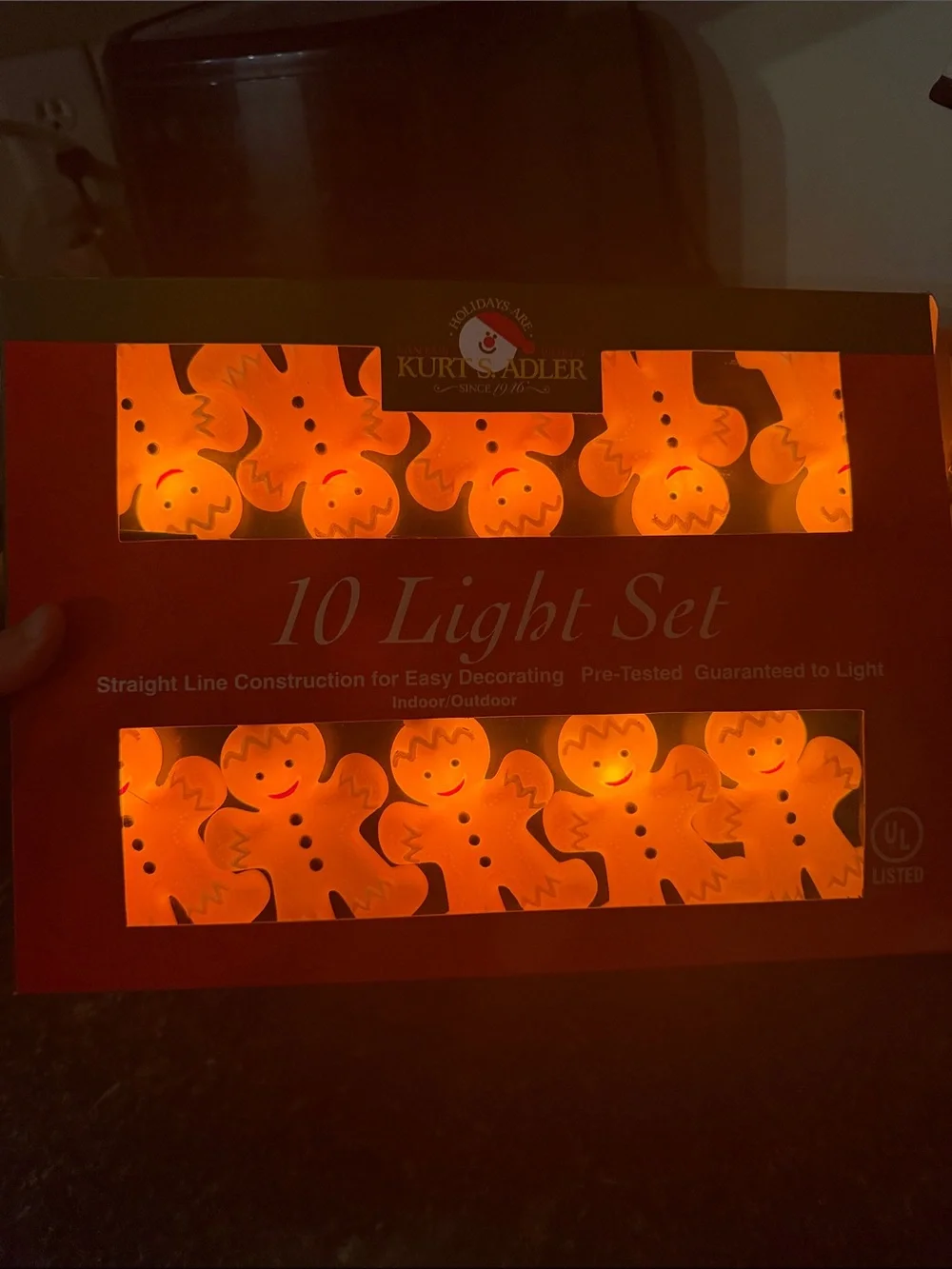 Kurt Adler  Gingerbread Man 10-Light String Lights